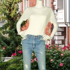 Native Outsiders Ivory White USA Made Pocket Tee T Shirt Top M